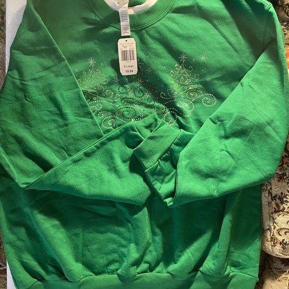 Decorated Original Whimsical Tree Sweatshirt with embellishments sz XLarge NWT - Picture 6 of 6